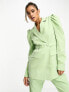 Y.A.S tailored puff sleeve belted blazer co-ord in mint green