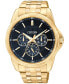ფოტო #1 პროდუქტის Men's Gold-Tone Stainless Steel Bracelet Watch 42mm AG8342-52L