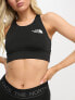 Фото #1 товара The North Face Training Flex mid support sports bra in black