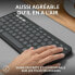 Фото #6 товара Bluetooth-клавиатура с подставкой для планшета Logitech K380 французский Серый Графитовый Темно-серый AZERTY