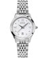 ფოტო #1 პროდუქტის Women's Swiss Classic R Diamond Accent Stainless Steel Bracelet Watch 34mm