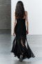Фото #5 товара Платье из полупрозрачной ткани без бретелей ZARA