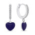 Romantic silver earrings Heart EA761WPU