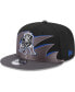 ფოტო #1 პროდუქტის Men's Black New England Patriots Tidal Wave 9FIFTY Snapback Hat