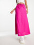 Фото #1 товара COLLUSION low rise linen beach skirt in pink