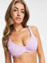 Фото #1 товара Ivory Rose Fuller Bust mix and match balconette bikini top in lilac crinkle