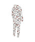 ფოტო #3 პროდუქტის Men's White Chicago Bears Allover Print Docket Union Full-Zip Hooded Pajama Suit