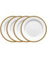 Charlotta Gold Set of 4 Salad Plates, Service For 4