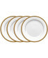 Фото #1 товара Charlotta Gold Set of 4 Salad Plates, Service For 4