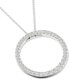 ფოტო #2 პროდუქტის Lab-Created Diamond Circle Pendant Necklace (1/2 ct. t.w.) in Sterling Silver, 16" + 2" extender