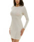 ფოტო #3 პროდუქტის Juniors' Crewneck Long-Sleeve Mini Dress