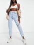 Фото #1 товара Levi's high waisted mom jeans in light wash blue