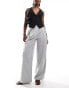 Фото #1 товара ASOS DESIGN cross over pleated tailored trouser in grey