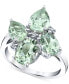 ფოტო #1 პროდუქტის Green Quartz (3-7/8 ct. t.w.) & Diamond (1/20 ct. t.w.) Ring in Sterling Silver