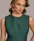 ფოტო #5 პროდუქტის Women's Jewel-Neck Metallic Jacquard Dress