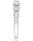 Фото #3 товара Diamond Five Stone Graduated Band (1 ct. t.w.) in 14k White Gold