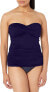 Фото #1 товара Anne Cole 283951 Women's Twist Front Shirred Bandeau Tankini Swim Top, Size M