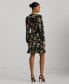 ფოტო #2 პროდუქტის Women's Floral Belted Stretch Jersey Dress