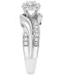 ფოტო #3 პროდუქტის Diamond Halo Twist Engagement Ring (1/2 ct. t.w.) in 14k White Gold