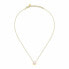 Charming Gold Plated Necklace with Semipreziose Rose Quartz SAXN04