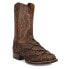 Фото #2 товара Dan Post Boots Raymond Pirarucu Square Toe Cowboy Mens Brown Casual Boots DP501