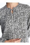 Фото #7 товара LCW Grace Bağlamalı Yaka Desenli Uzun Kollu Kadın Bluz