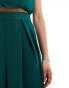 ASOS DESIGN wide leg co-ord trouser in dark green