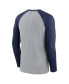 Men's Gray, Navy Milwaukee Brewers Game Authentic Collection Performance Raglan Long Sleeve T-shirt