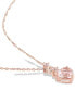 ფოტო #3 პროდუქტის Morganite (1-1/4 ct. t.w.) & Diamond Accent Tiered Heart 17" Pendant Necklace in 10k Rose Gold