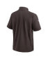 Men's Brown Cleveland Browns Sideline Coach Short Sleeve Hoodie Quarter-Zip Jacket