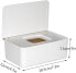 Фото #8 товара Wet Wipes Box, Wipes Dispenser Holder, Sealed Tissue Storage Box, Wet Baby Wipes Case, Wiping Cloth Holder with Lid for Home Office, Desk, Dorm, Kitchen, Washroom, Washbasin
