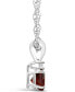 Garnet (5/8 ct. t.w.) and Diamond Accent Pendant Necklace in 14K Yellow Gold or 14K White Gold