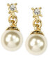 ფოტო #1 პროდუქტის Gold-Tone Imitation Pearl Drop Earrings