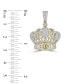 ფოტო #2 პროდუქტის Men's Diamond Pavé King & Crown Pendant (3/4 ct. t.w.) in 10k Gold