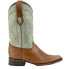 Фото #1 товара Ferrini Santa Fe Square Toe Cowboy Mens Brown, Green Casual Boots 12871-55