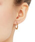 ფოტო #2 პროდუქტის Hammered Hoop Earrings in 14k Gold