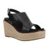 Фото #2 товара Corkys Freddie Espadrille Wedge Womens Black Casual Sandals 41-0189-BLCK