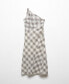 Фото #3 товара Women's Checkered Asymmetrical Dress