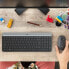 Фото #9 товара Клавиатура и мышь Logitech MK470 Серый Графитовый Qwerty US