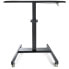 Фото #3 товара Mobile Standing Desk - Portable Sit Stand Ergonomic Height Adjustable Cart on Wheels - Rolling Computer/Laptop Workstation Table with Locking One-Touch Lift for Teacher/Student - Black - 750 - 1200 mm - 4 wheel(s) - 30 kg - Wood - Steel