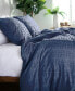 Фото #5 товара Dhara 3 Piece Textured Duvet Cover and Sham Set, King/California King