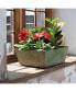 Фото #2 товара 36100 Ella Low Square Planter Grey - 10 inches