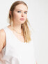ASOS DESIGN Curve ultimate vest with scoop neck in cotton in white - WHITE
