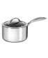 HaptIQ 2 qt, 1.8 L, 6.25", 16cm Nonstick Induction Suitable Covered Saucepan, Mirror Polished Stainless Exterior