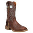 Фото #3 товара Justin Boots Liberty Water Buffalo Embroidery 11" Wide Square Toe Womens Brown