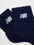 Фото #7 товара New Balance logo 3 pack trainer socks in khaki, navy and brown