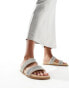 schuh Tessie embellished slides in neutral