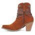 Фото #3 товара Dingo Bandida Paisley Studded Toe Cowboy Booties Womens Brown Casual Boots DI184