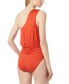 Фото #2 товара Women's One-Shoulder Blouson One-Piece Swimsuit