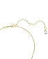 Gold-Tone Color Rectangle Crystal Pendant Necklace, 15" + 2-3/4" extender